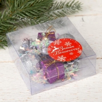 Подсвечник на одну свечу "Мишура волна" шишки, шарик, подарки, 7,5х3,5 см отв d-2 см Подсвечник на одну свечу "Мишура волна" шишки, шарик, подарки, 7,5х3,5 см отв d-2 см