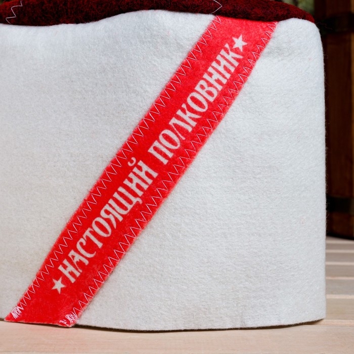 Шапка - папаха для бани Шапка - папаха для бани "Настоящий Полковник"