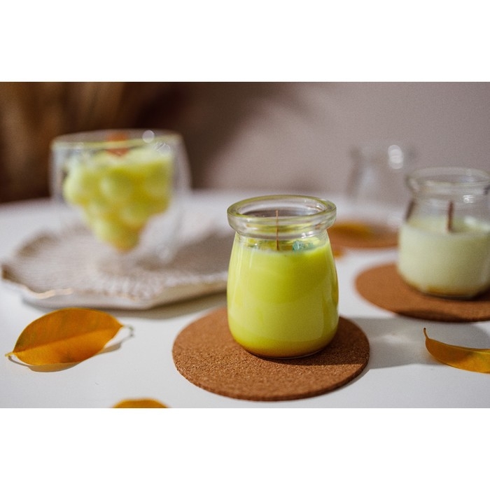 Набор стеклянных баночек для сыпучих продуктов с пробковой крышкой Доляна &laquo;Парфе&raquo;, 100 мл, 5,7&times;7 см, 12 шт