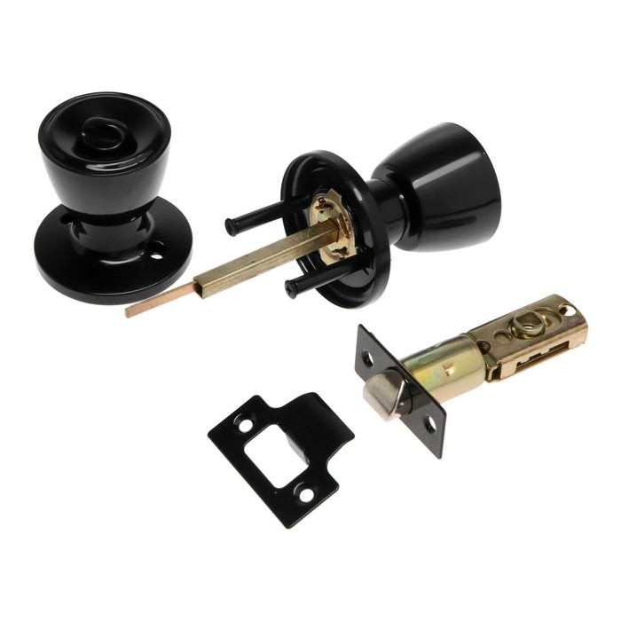 Защелка 1202, с фиксатором, цвет глянцевый черный Защелка 1202, с фиксатором, цвет глянцевый черный