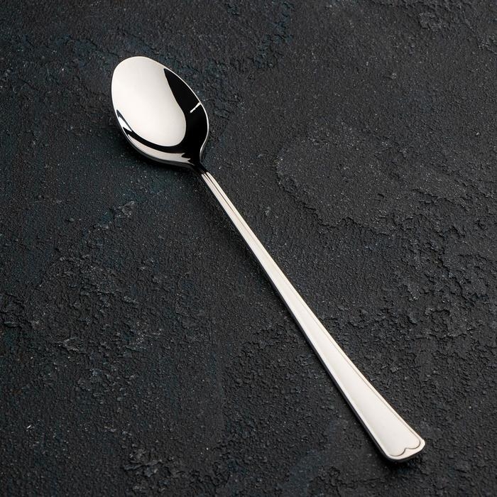 Ложка для коктейля &laquo;Мондиал&raquo;, длина 19,5 см, толщина 2,5 мм, цвет серебряный