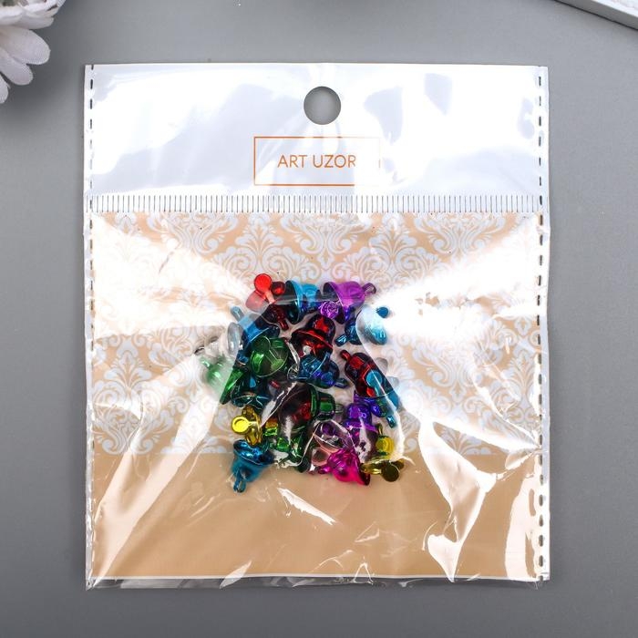 Набор декора для творчества металл Набор декора для творчества металл "Колокольчики-мини яркие" d=0,8 см набор 25 шт