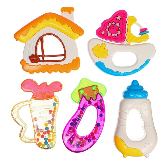 Набор погремушек &laquo;Для малыша&raquo;, 5 шт, цвет МИКС, Крошка Я