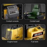 Конструктор радиоуправляемый «Строительный бульдозер», 2826 деталей, масштаб 1:17 Конструктор радиоуправляемый «Строительный бульдозер», 2826 деталей, масштаб 1:17