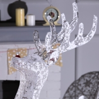 Светодиодная фигура &laquo;Олень с санями&raquo;, олень: 65 &times; 123 &times; 25 см, сани: 110 &times; 55 &times; 45 см, металл, текстиль, 220 В, свечение мульти