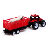Набор инерционных тракторов &laquo;Фермер&raquo; с прицепом, 3 штуки