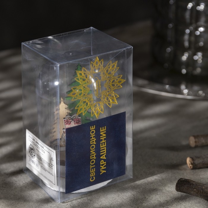 Светодиодная фигура под куполом «Машина с подарками» 6 × 9.5 × 6 см, дерево, батарейки LR1130х3 (нет в комплекте), свечение тёплое белое Светодиодная фигура под куполом «Машина с подарками» 6 × 9.5 × 6 см, дерево, батарейки LR1130х3 (нет в комплекте), свечение тёплое белое