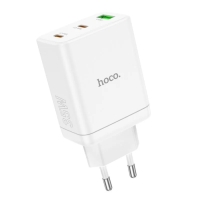 Сетевое зарядное устройство Hoco N33, 2 Type-C, 1 USB, 35 Вт, PD + QC, белое