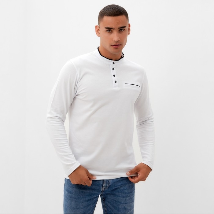 Джемпер мужской (пике) MINAKU цвет белый, р-р 54 Джемпер мужской (пике) MINAKU цвет белый, р-р 54