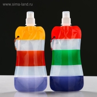 Фляжка для воды, 450 мл, "Радуга", 26 х 12 см, микс