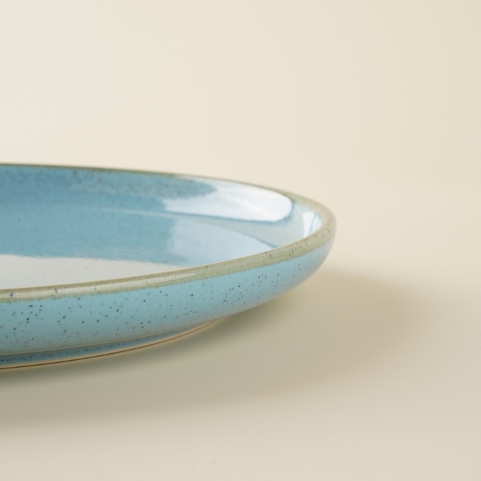 Набор тарелок фарфоровых SL Home «Аззура», d=25,5 см, цвет бирюзовый Набор тарелок фарфоровых SL Home «Аззура», d=25,5 см, цвет бирюзовый