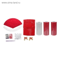 Карнавальный костюм &laquo;Санточка&raquo;, сделай сам, корсет, ленты, брошки, аксессуары