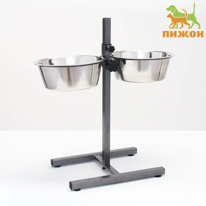 Регулируемая подставка с 2 мисками по 4 л, высота подставки 40 см Регулируемая подставка с 2 мисками по 4 л, высота подставки 40 см