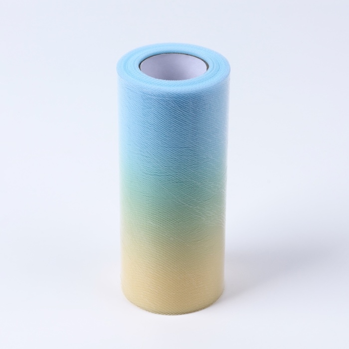 Фатин, 15 см, 11 ± 1 г/кв.м, 23 ± 1 м, цвет жёлто-голубой градиент №2 Фатин, 15 см, 11 ± 1 г/кв.м, 23 ± 1 м, цвет жёлто-голубой градиент №2