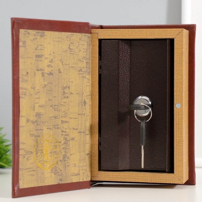 Сейф-книга дерево, кожзам "Бюст Апполона" тиснение 17х11х5 см