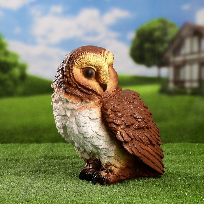 Садовая фигура Садовая фигура "Сова" коричневая, 22х24х26см
