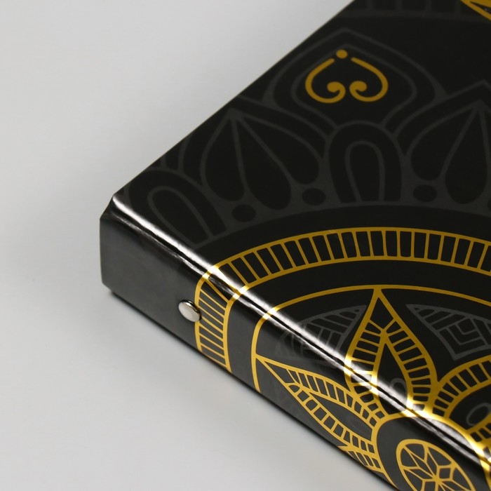 Фотоальбом 25 листов (уголки+кольца) Namaste золото 19х27х3 см