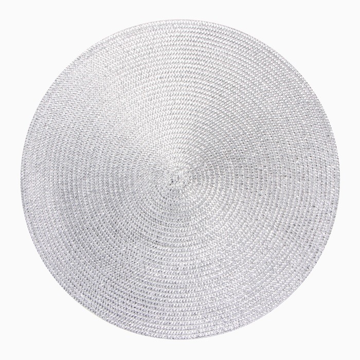 Салфетка сервировочная Доляна цв.серебро, d 38 см