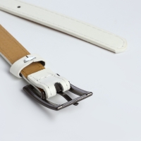 Ремень жен 01-01-03-01 Июнь15, 1,1*0,3*110 см, пряжка т-металл, 1 прокол, белый Ремень жен 01-01-03-01 Июнь15, 1,1*0,3*110 см, пряжка т-металл, 1 прокол, белый