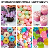 Краситель пищевой гелевый водорастворимый для десертов: сиреневый, 10 мл.