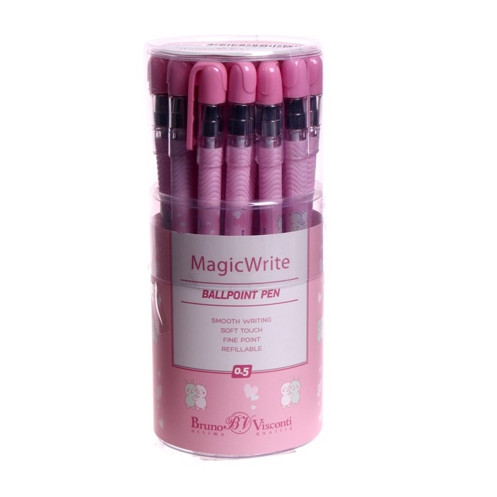 Ручка шариковая MagicWrite Ручка шариковая MagicWrite "Обнимашки.Зайчики", 0,5 мм, синие чернила
