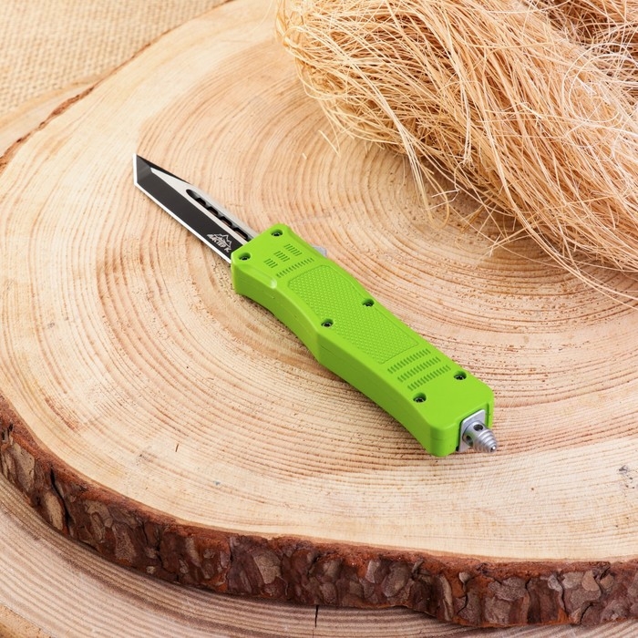 Нож автоматический Нож автоматический "Выстрел" 16,5см, клинок 67мм/2,5мм, зелёный