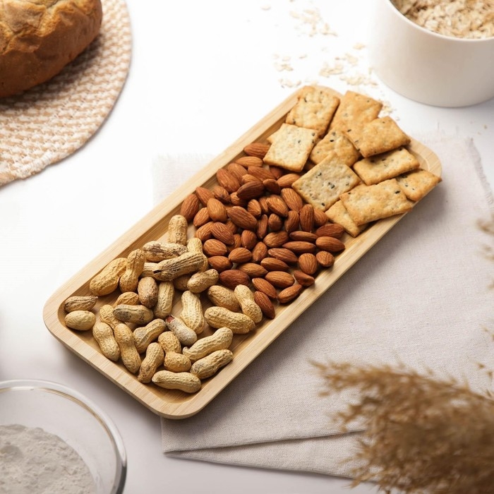 Блюдо для подачи Доляна Striata, прямоугольное, 30&times;13 см, бамбук