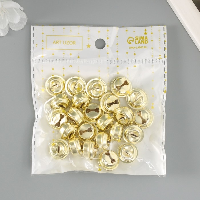 Набор декора для творчества Набор декора для творчества "Колокольчики золото" набор 24 шт 0,8х1,5х1,5 см