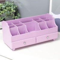 Шкатулка дерево для украшений и косметики 2 ящика нежно-сиреневая 35х16,5х17 см Шкатулка дерево для украшений и косметики 2 ящика нежно-сиреневая 35х16,5х17 см