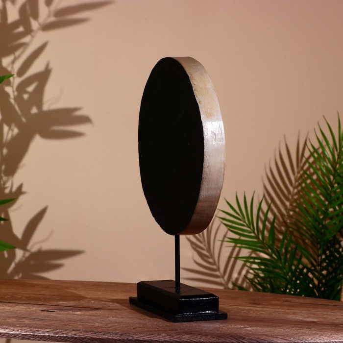 Декор "Круг" на подставке, албезия 30х9х42 см