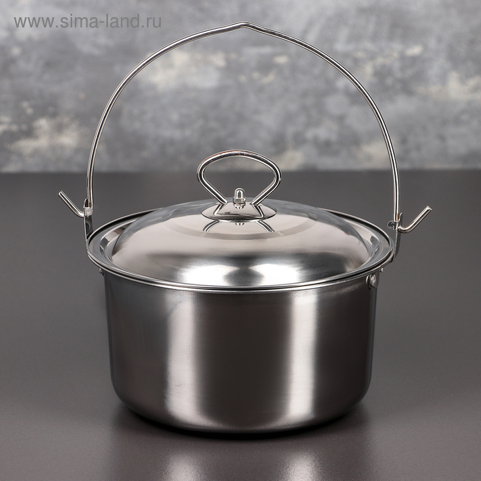 Котелок из нержавеющей стали «Походный», 2,5 л, d=20 см Котелок из нержавеющей стали «Походный», 2,5 л, d=20 см