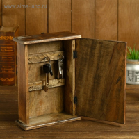 Ключница "Узоры из цветов" дерево 21*9*26 см