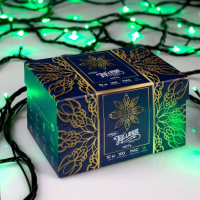 Гирлянда &laquo;Нить&raquo; 10 м, IP44, УМС, тёмная нить, 100 LED, свечение зелёное, 220 В