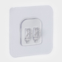 Крючок самоклеящийся для прутьев, прозрачная основа, 5,6×5,6 см, 10 шт Крючок самоклеящийся для прутьев, прозрачная основа, 5,6×5,6 см, 10 шт