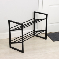 Полка для обуви &laquo;Авангард&raquo;, 2 яруса, 70,5&times;30,5&times;50,5 см, цвет чёрный