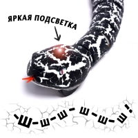 Животное радиоуправляемое &laquo;Змея&raquo;, свет, работает от аккумулятора, цвет черный
