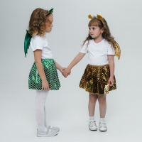 Карнавальный набор &laquo;Зимний дракошка&raquo;, цвет жёлтый: крылья, юбка и ободок