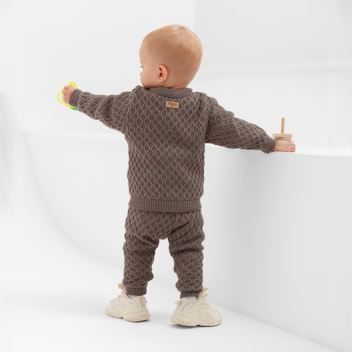 Джемпер детский вязаный MINAKU, цвет кофейный, рост 68-74 см Джемпер детский вязаный MINAKU, цвет кофейный, рост 68-74 см