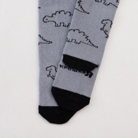 Колготки Крошка Я &laquo;Динозавры&raquo;, цвет серый, рост 68-74 см