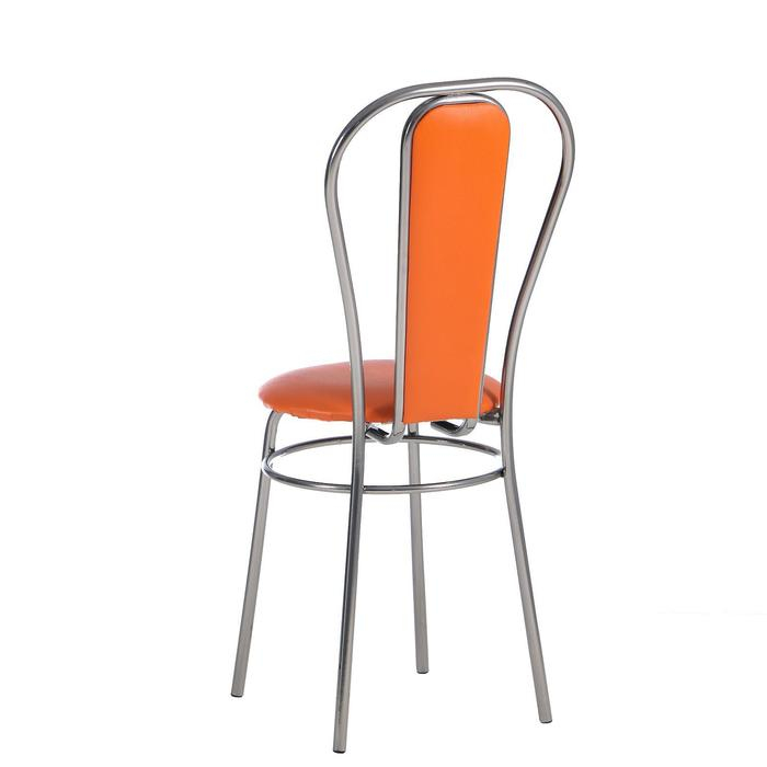 Стул "Белла"  оранжевый/хром