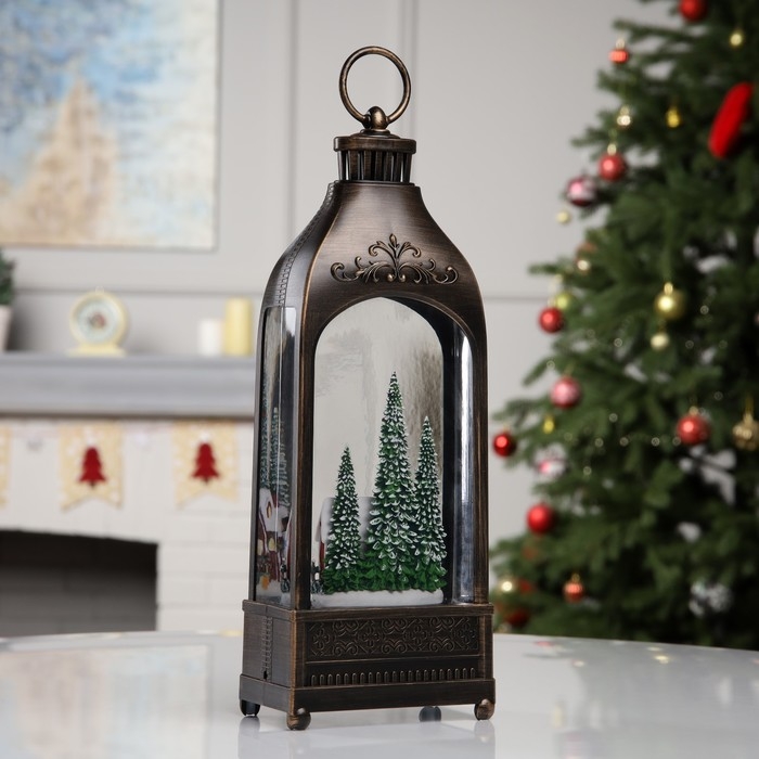 Фигура светодиодная &laquo;Зимний городок&raquo;, 36х12.8х6.5 см, музыка, батарейки ААх3 (не в комплекте), USB, свечение тёплое белое