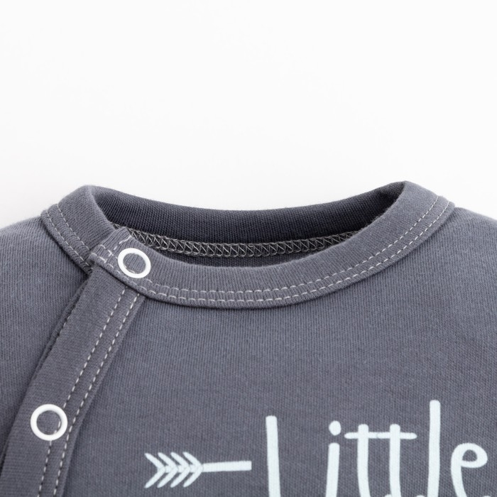 Комбинезон Крошка Я "Brother", рост 74-80 см, цвет тёмно-серый