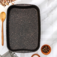 Противень Granit Ultra, 36,5×26×5,5 см, антипригарное покрытие, цвет чёрный Противень Granit Ultra, 36,5×26×5,5 см, антипригарное покрытие, цвет чёрный