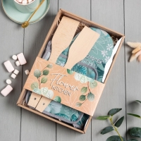 Набор подарочный Доляна Flower kitchen: варежка 20х28 см, прихватка 17х17 см, 2 лопатки Набор подарочный Доляна Flower kitchen: варежка 20х28 см, прихватка 17х17 см, 2 лопатки