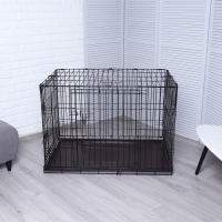 Клетка для собак №4 с поддоном, складная, 94 х 64 х 72 см