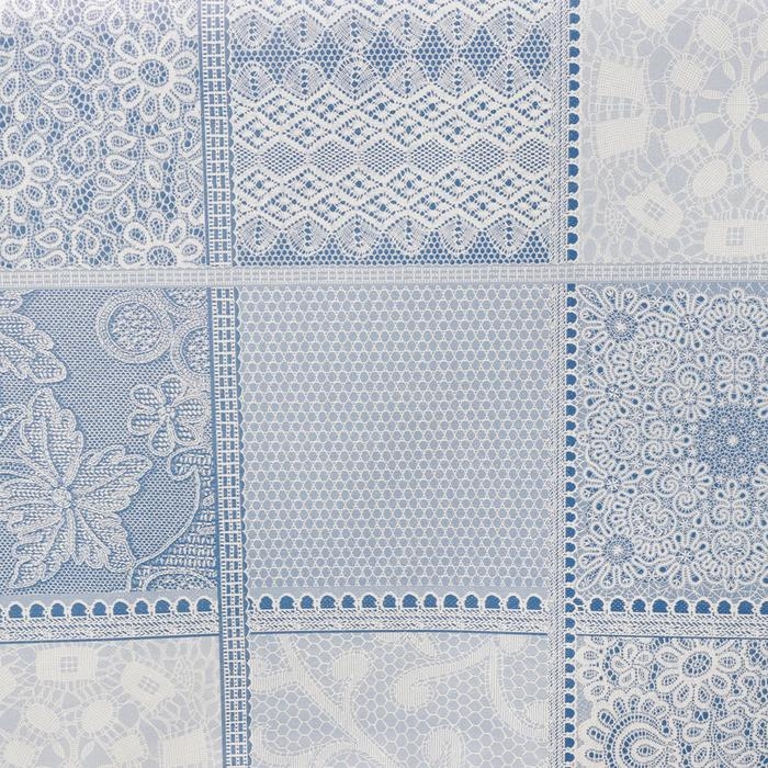 Клеёнка столовая на нетканой основе «Мажор. Ажур», 1,35×20 м, цвет голубой Клеёнка столовая на нетканой основе «Мажор. Ажур», 1,35×20 м, цвет голубой