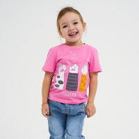Футболка детская KAFTAN "Лапуля" р.38 (146-152), розовый Футболка детская KAFTAN "Лапуля" р.38 (146-152), розовый
