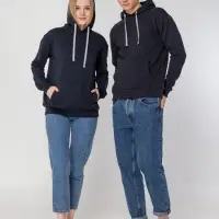 Толстовка с капюшоном Unit Kirenga Heavy темно-синяя, размер XS