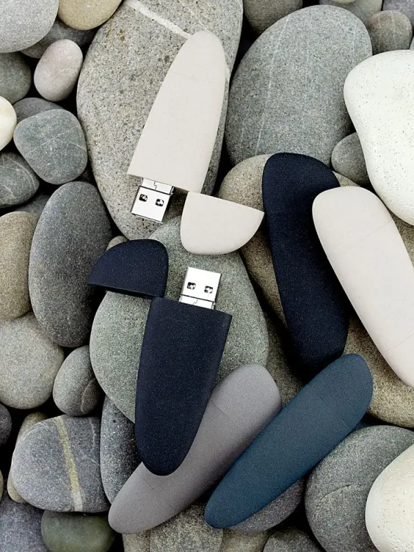 Флешка Pebble Universal, USB 3.0, серо-синяя, 32 Гб Флешка Pebble Universal, USB 3.0, серо-синяя, 32 Гб