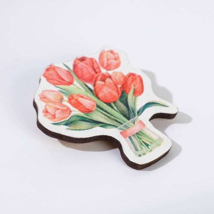 Подарочный набор &laquo;8 марта&raquo; блокнот А6, значок, наклейки и карандаши 2 шт